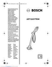 Bosch Art Easytrim Original Instructions Manual Pdf Download