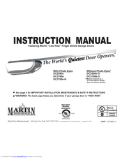 Martin Door Dc3700e Manuals