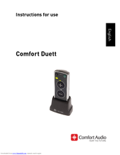 Comfort Audio Comfort Duett Instructions For Use Manual Pdf Download