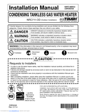 Noritz ecoTOUGH NRC711-OD Manuals