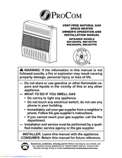 Procom Mn180hpa Manuals