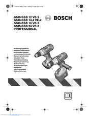 Bosch Gsr 12 Ve 2 Operating Instructions Manual Pdf Download