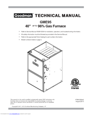 Goodman GME95 Manuals