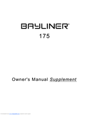 bayliner 175 owners manual Bayliner boats: service & owner's manuals pdf.