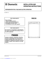 Dometic RM2350 Manuals