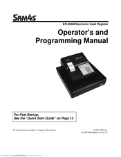 Sam4s ER-285M Manuals