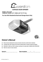 Guardian Dcs 3 4hp Manuals