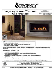 Regency Fireplace Products Horizon Hz40e Ng10 Owners And