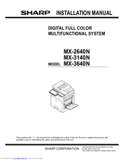 Sharp Mx3100n Copier Service Manual