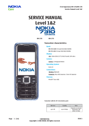 nokia 7310 manual Nokia 500 rm-750 l1l2 v1. 0 service manual download, schematics.