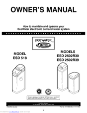 Ecowater systems water softener bypass valve