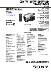 Sony handycam hi8 camcorder manual
