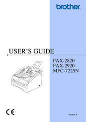 BROTHER INTELLIFAX 2920 MANUAL PDF