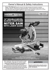 Chicago Electric 61970 Manuals Chicago Electric 61970 Owner S Manual Safety Instructions