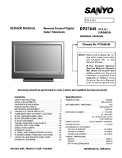 Sanyo DP37649 Manuals