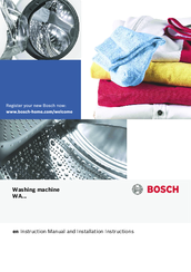 Bosch Wa Series Instruction Manual And Installation Instructions