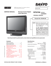 Sanyo DP26746 - 26" LCD TV Manuals