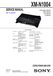 sony xm n1004 service manual pdf download