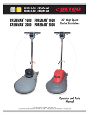 Betco CREWMAN 2000 Manuals