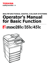 Toshiba e studio 351c service manual