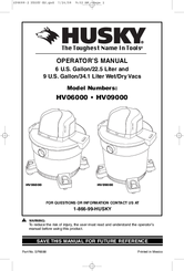 Husky HV06000 Manuals