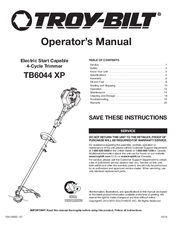 Troy Bilt Tb6044 Xp Manuals Manuals And User Guides For Troy Bilt Tb6044 Xp We Have 3 Available Free Pdf Operator S Manual