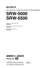 sony srw 5000 manual Sony srw-5000 srw-5500 hd dvr operation manual hdcam sr 1st.
