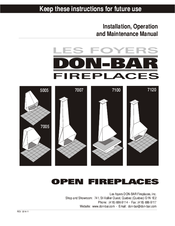 Les Foyers Don Bar 7005 Manuals