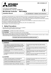 Mitsubishi Electric PAR-30MAA Manuals