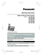 Panasonic KX-TGF345 Manuals