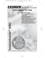 Exergen TemporalScanner 2000C Manuals
