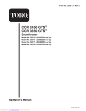 Toro ccr 3650 snowblower manual