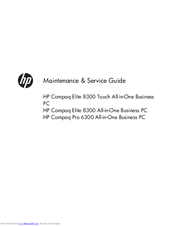 Hp compaq pro 6300 user manual
