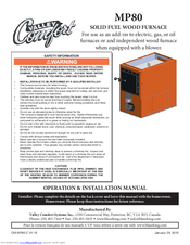 Valley Comfort Systems Mp80 Manuals