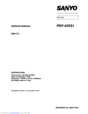 Sanyo pdp-42xs1 отзывы
