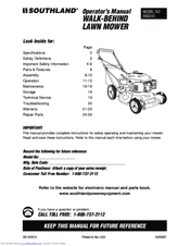 Southland Sm2243 Manuals Southland Sm2243 Operator S Manual 44 Pages Walk Behind Lawn Mower