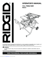 Ridgid R4513 Manuals