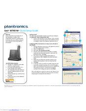 plantronics savi w740-m manual Plantronics savi 740-m wireless headset user guide.