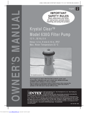 Intex Krystal Clear 638G Manuals