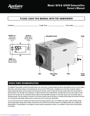 Aprilaire 1870 Manuals
