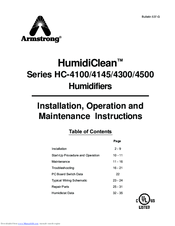 Armstrong HumidiClean HC-4500 Series Manuals
