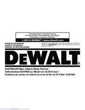 Dewalt DCST920 Manuals