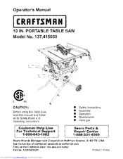 Craftsman 137.415030 Manuals