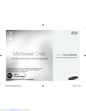 Samsung Me6104w1 Owner S Instructions Cooking Manual Pdf