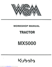 kubota tractor workshop manual
