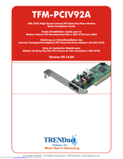 TRENDnet TFM-PCIV92A Modem Me Windows 8 Drivers Download (2019) TRENDnet TFM-PCIV92A Modem Me Drivers PC