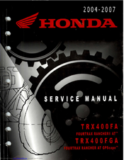 2016 Honda Trx400fg Service Manual