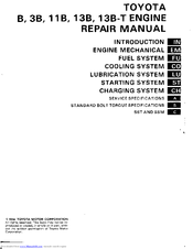 Toyota 13B Manuals
