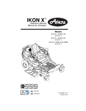 Ariens IKON X 52 Manuals