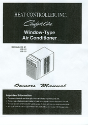 Comfort Aire Cd 81 Owner S Manual Pdf Download